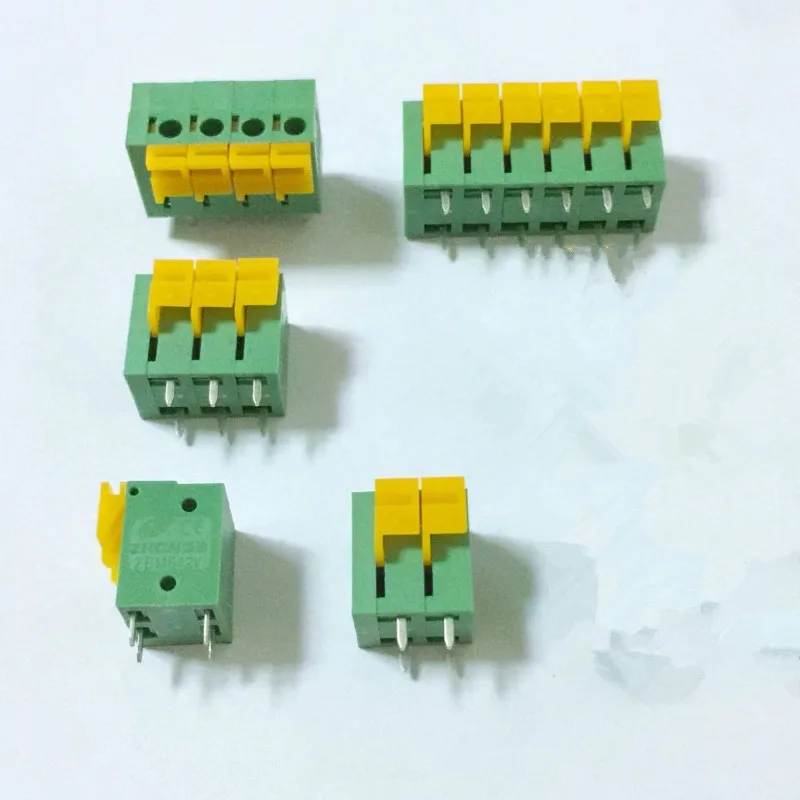

50 pcs Spring PCB Terminal KF142V 5.08mm Double Row KF2EDG PCB Screw Connector Plug in Angle 2/3/4/5/6/7/8/9/10/12 Pin Block