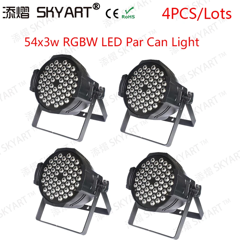 

4PCS Hot Sales LED Par 54x3W Lighting LED Par Light Strobe DMX Controller Party Dj Disco Bar Dimming Effect Projector