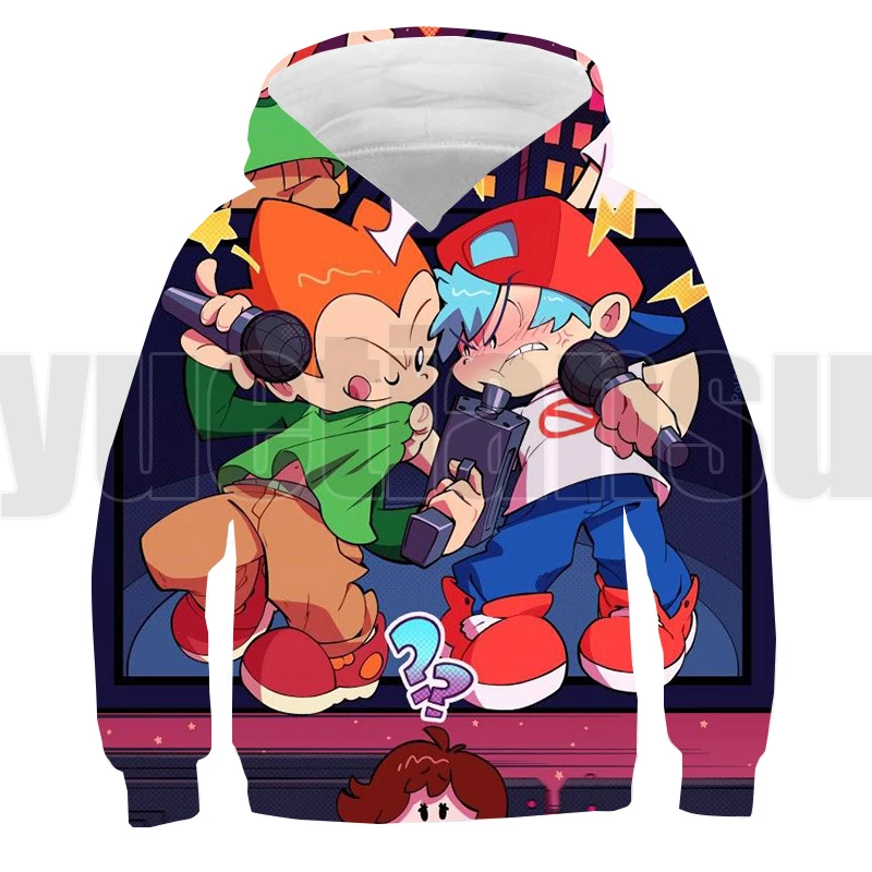 hot game Anime Friday Night Funkin hoodie boys 3D Sweatshirt Long Sleeve Autumn Spring Kids girls Casual Tops Sports Street wear