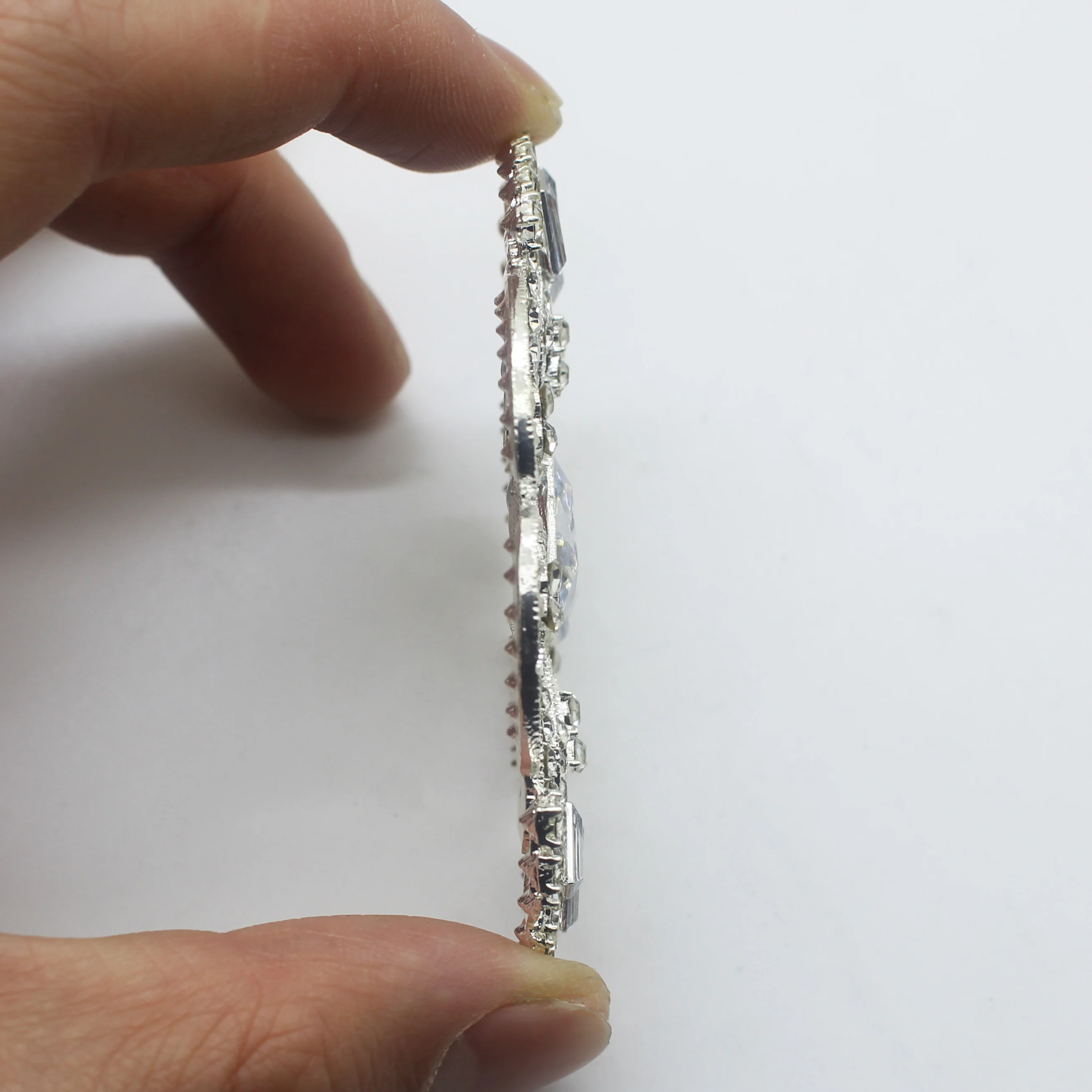 Fashion 2Pc/lot 38x67mm New style Crystal Rhinestone Metal Decorative Craft Accessories DIY Clothing Sewing Supplies