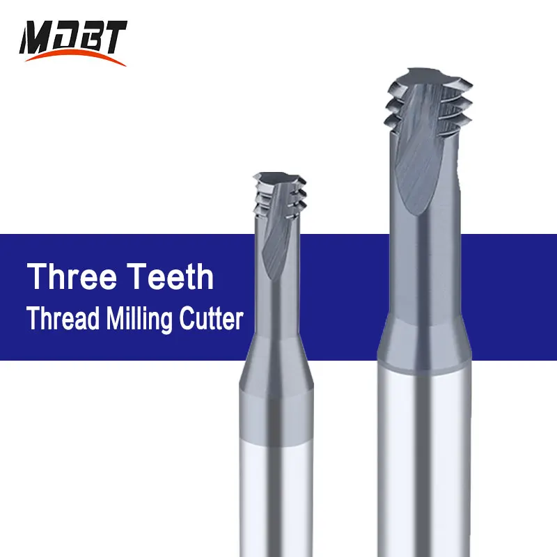 

Thread Mill Coated Solid Carbide 3 Teeth Micro ISO UNC UNF Mills Cutter Tool M3 M4 M5 M6 M8 HRC60 CNC Carbide End Mill Router