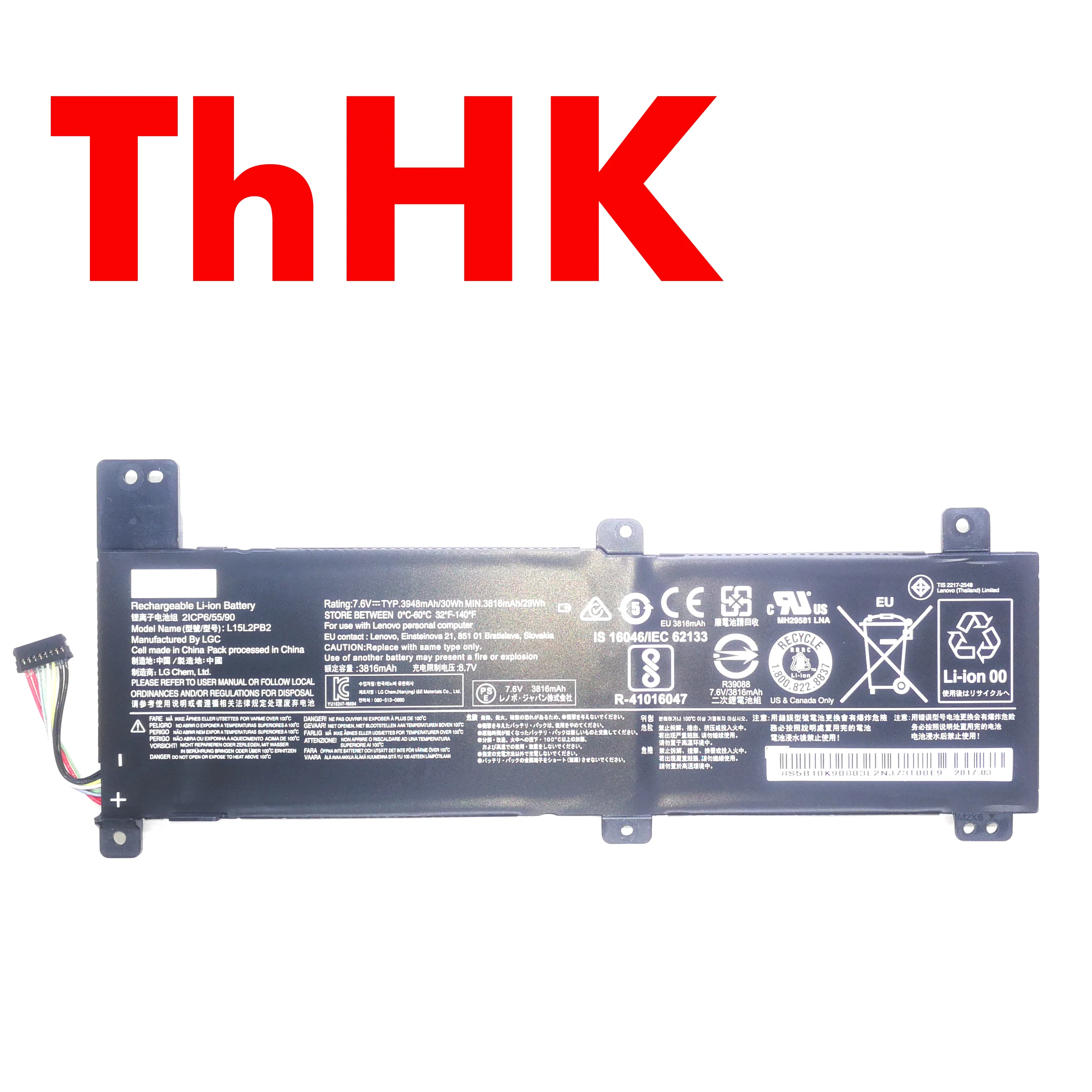 Batería Original para portátil Lenovo IdeaPad, Original, Original, L15C2PB2, L15C2PB4, L15L2PB2, L15M2PB2, 310-14IAP, 310-14IKB, 310-14ISK, 310-14IAP