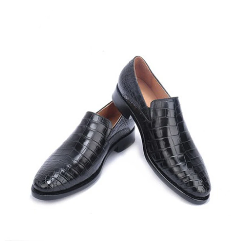 weitasi new arrival crocodile leather men shoes  Pure manual  male shoes business  leisure  Men shoes crocodile shoes