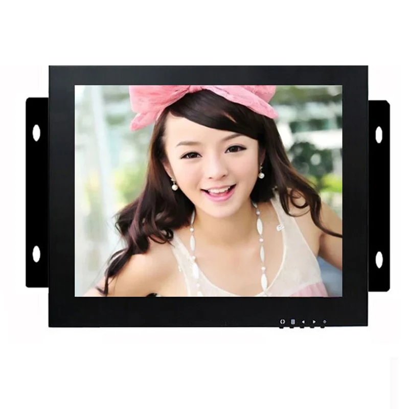 

12 inch 4:3 lcd monitor open industrial embedded monitoring metal shell VGA/AV/BNC/HDMI security