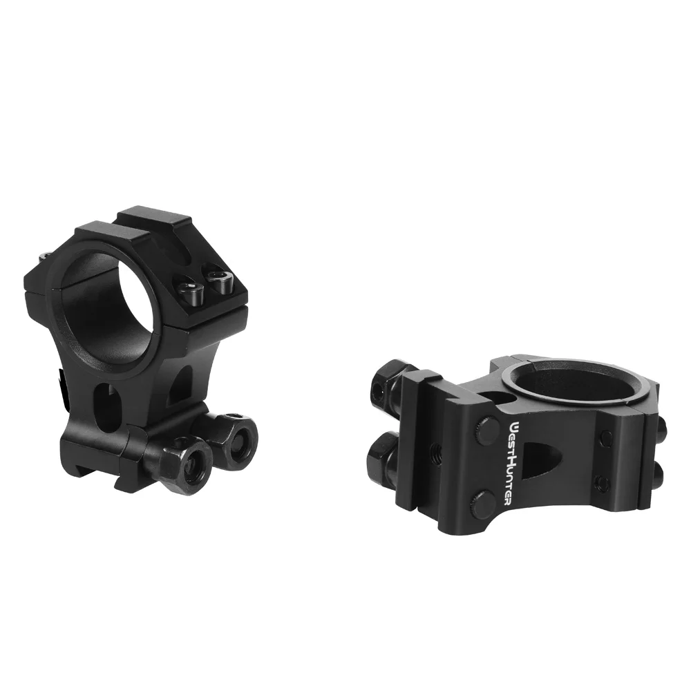 WESTHUNTER High Profile Dovetail Scope Rings 1'' 30mm CNC Machined Optic Riflescope Mounts Hunting Accessories Fits 11mm Rails