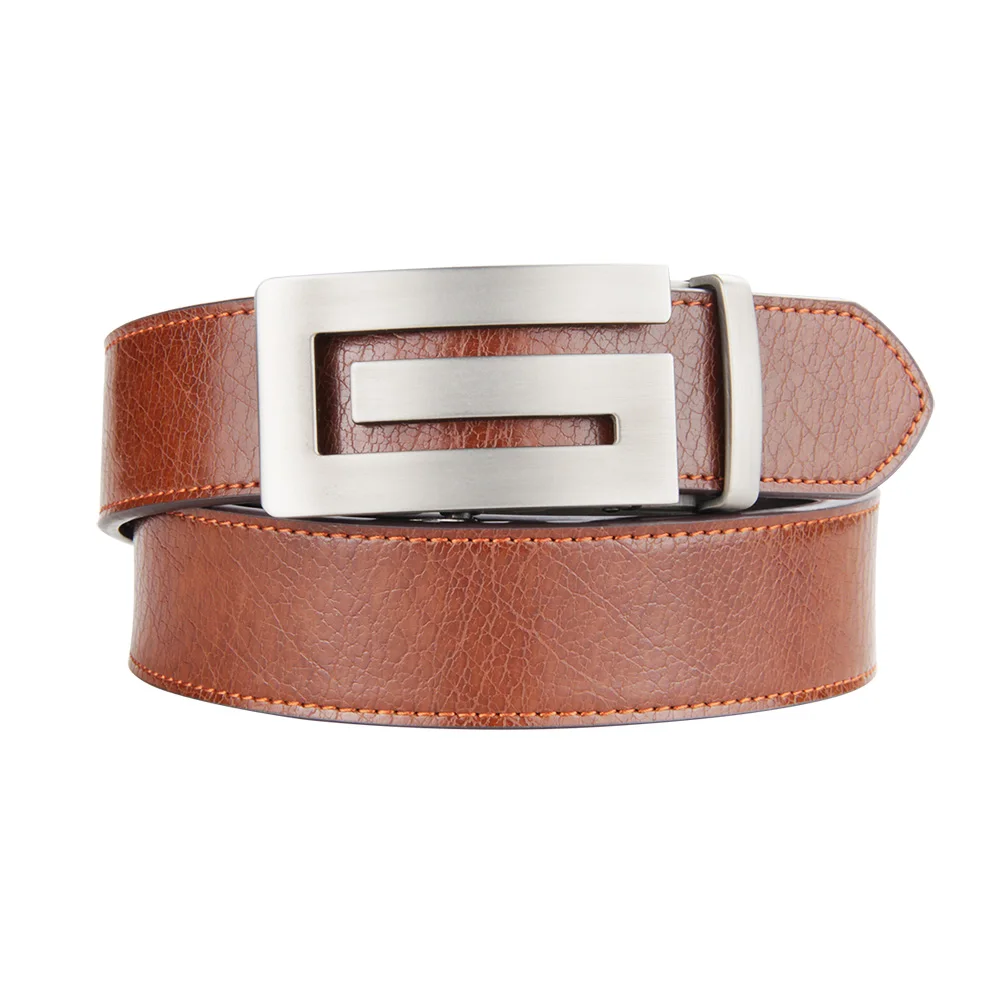 

New Famous Brand Belt Men Genuine Luxury Leather Belts for Men Strap Male Metal Brown Leather Automatic Buckle Belts Men