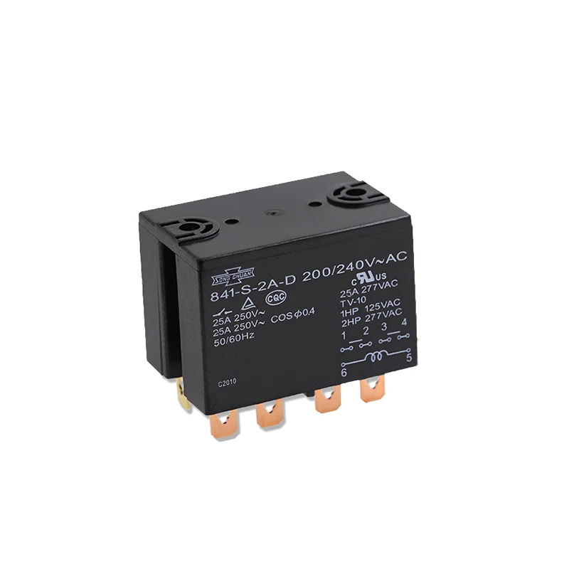 HOT NEW 200/250VAC relay 841-S-2A-D-200/240VAC 841 S 2A D 200/240VAC 841S2AD200/240VAC AC200/250V 200/250V 250VAC 25A 6PIN