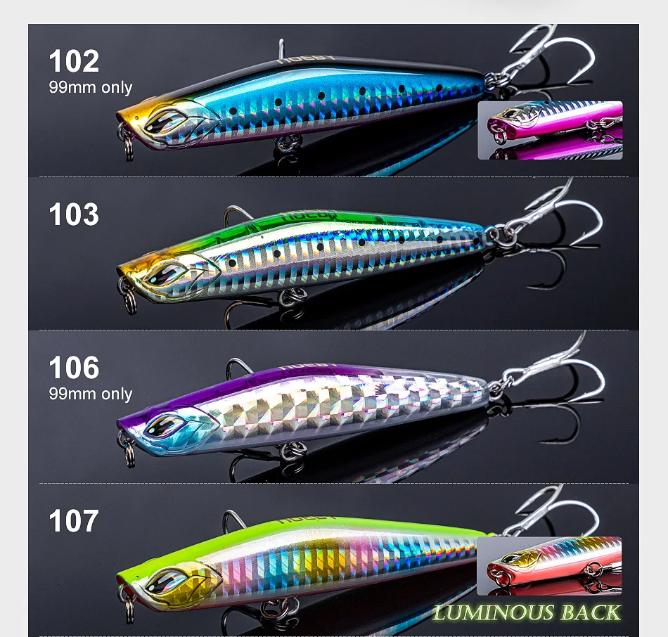 NOEBY Sinkender Stickbait-Köder 99mm 28g/36g Casting-Wobbler Harter Köder Salzwasser-Angelköder – Detail 5