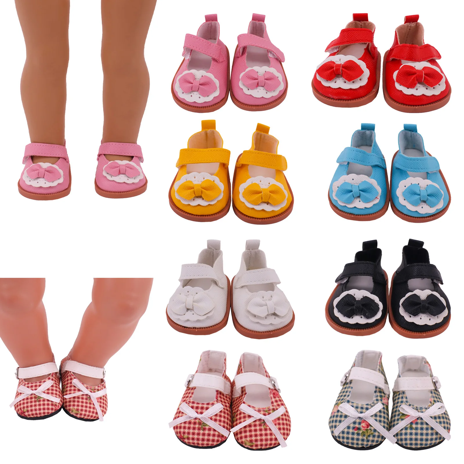 

7Cm Doll Shoes For 18 Inches & 43 Cm Doll,Shoes For Girls Toys 1/3 Doll,Toy Accessories DIY,Gifts