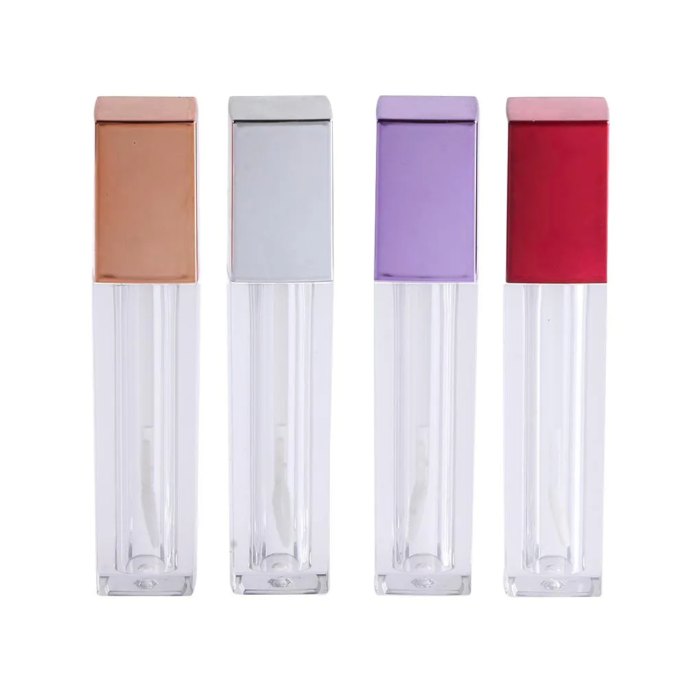 

Square Empty Lip Gloss Tubes Translucent Lipstick Vials Sample Bottle Cosmetic Container For DIY Craft Makeup Tools 5.5ml