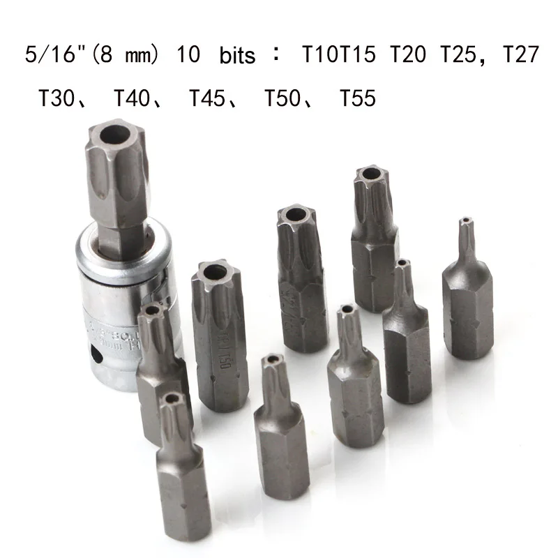 Juego de enchufes de estrella Torx y broca macho y hembra E con herramienta Torx Ki, juego de enchufes de estrella de torsión externa, herramienta de reparación de Motor