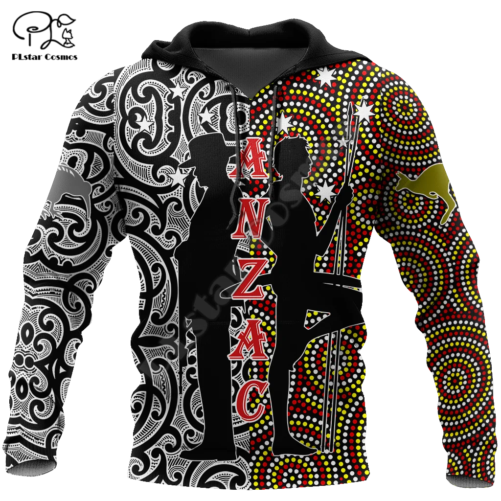 PLstar Cosmos Aboriginal Australia Anzac 3D Printed Fashion Hoodies Sweatshirts Zip Hooded For Men/Women Casual Streetwear A11