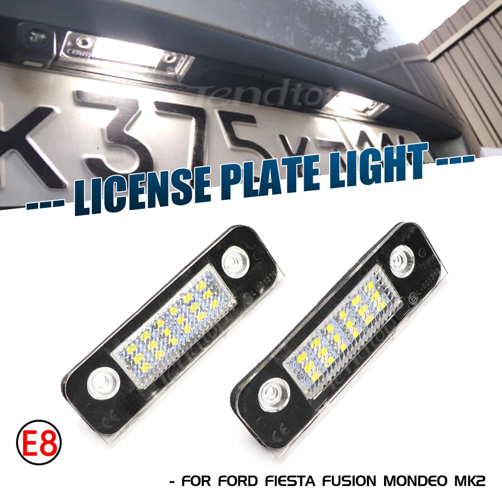 

2pcs Error Free Canbus Number Lamp LED License Plate Light Bulbs For Ford Fiesta mk5 Fusion Mondeo Hatchback Estate