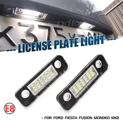 2pcs Error Free Canbus Number Lamp LED License Plate Light Bulbs  For Ford Fiesta mk5 Fusion Mondeo  Hatchback Estate