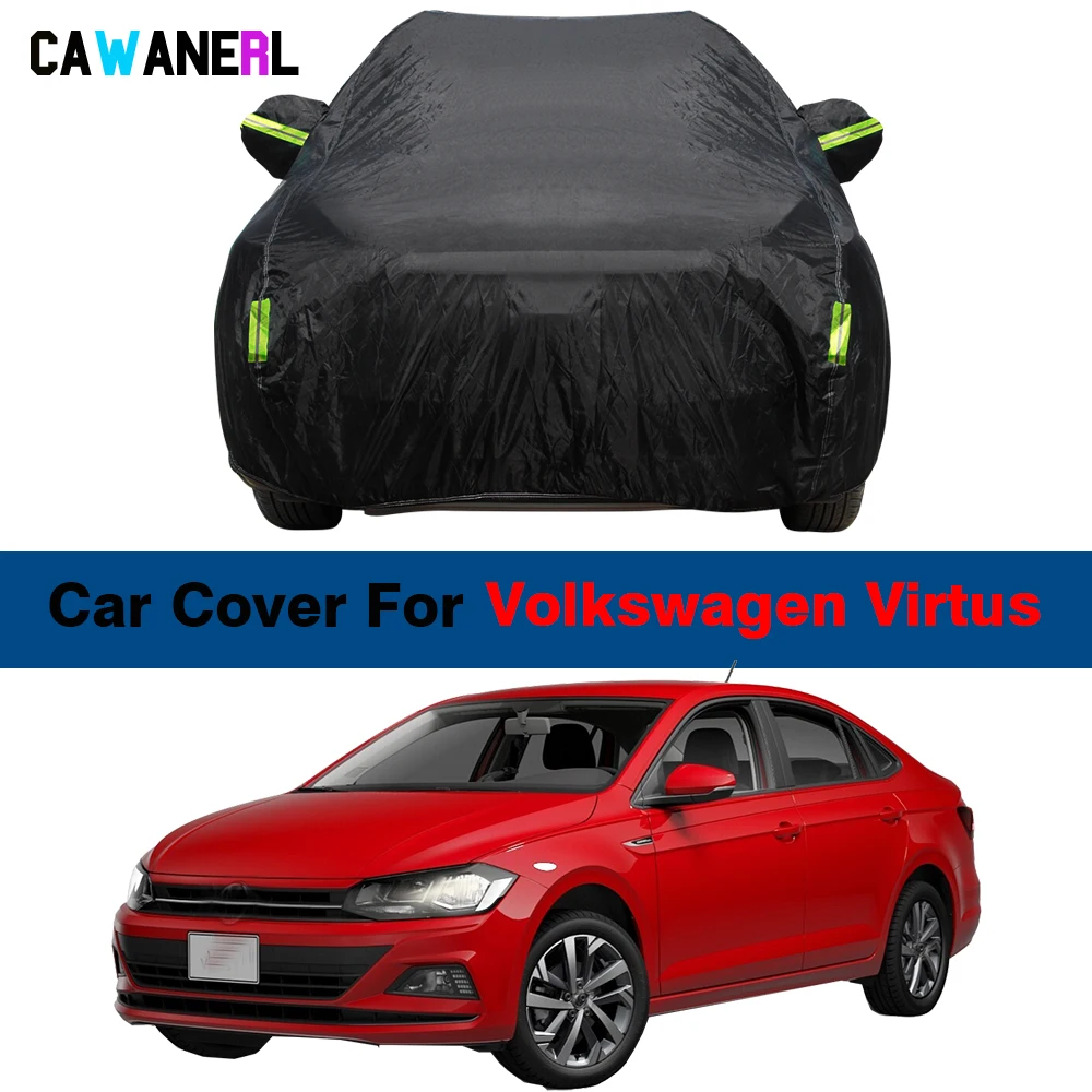 

Full Car Cover For VW Volkswagen Virtus Waterproof Auto Sun Shade Anti-UV Snow Rain Dust Prevent Cover Windproof