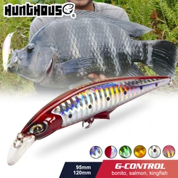 Hunthouse – Leurre de pêche coulant g-contorl Minnow en eau salée, petit appât dur de 95/120mm, 28/41G, Mini Leurre artificiel Swimbait Pescar