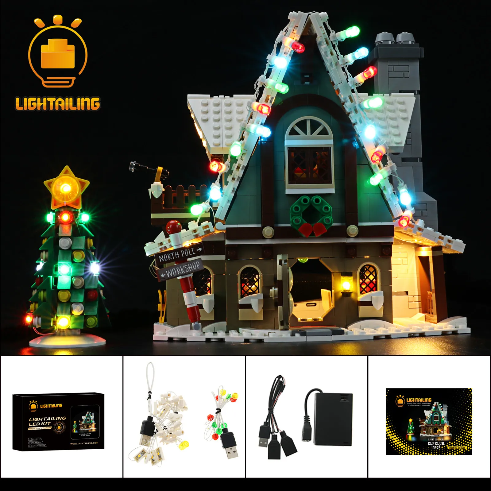 LIGHTAILING LED Light Kit For 10275 Elf Club House Building Blocks Set (NOT Include the Model) Bricks Toys for Children