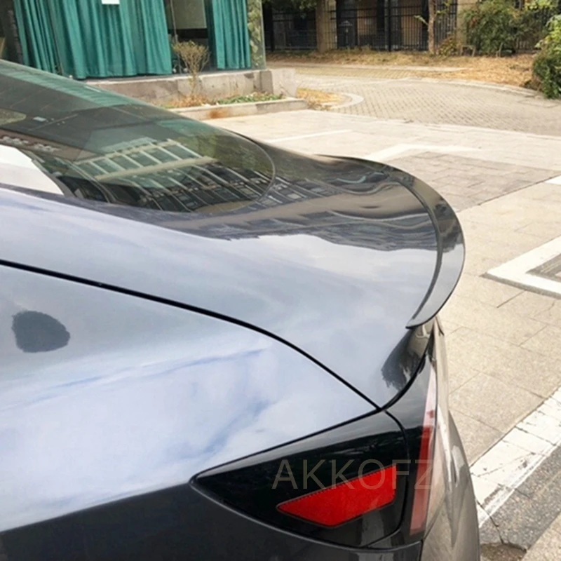 For Tesla Model 3 2017-2020 2021 Rear Trunk Lip Carbon Fiber Wing Spoiler Car Styling Rear Trunk Spoiler