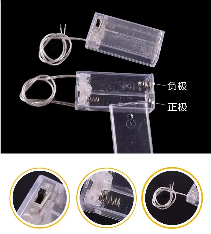 MasterFire 20 قطعة/الوحدة 2X1.5 فولت AA حامل البطارية صندوق تخزين حاوية مع التبديل الرصاص 2 فتحات 2A AA 3 فولت بطاريات غطاء