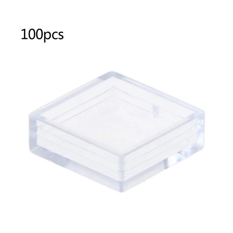 100Pcs Clear Plastic Pushbutton Tact Button Keycaps Covers Protector