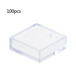 100Pcs Clear Plastic Pushbutton Tact Button Keycaps Covers Protector