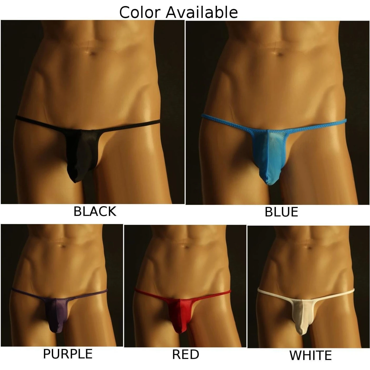 Men\'S G-String Underwear T-Back Briefs Sexy Micro Thong Bulge Pouch Low-Rise Panties bikini g string sexy underwear panties men