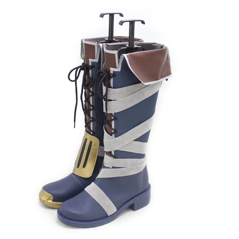 Anime Arcane Vi Cosplay Sapatos Botas The Piltover Enforcer Salto Alto Para Mulheres Meninas