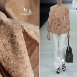 Cork Leather Fabric Sheet Material Chips Texture Wood Sense DIY Patches Notebook Purses Bag Decor Clothes Designer Fabric