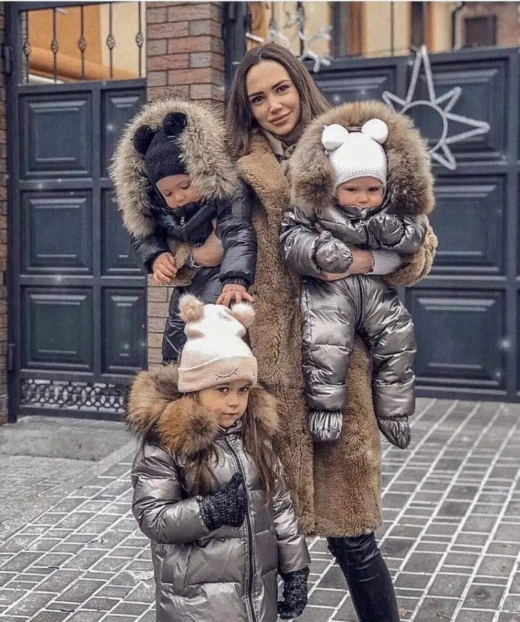 Russian 2024 winter jacket women White Duck Down Snowsuit Jumpsuit down Outerwear Girl Duck Down Ski suit Brand overall