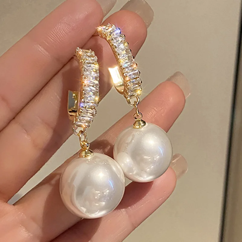 Neue Mode Koreanische Übergroßen Simulierte Perle Ohrringe für Frauen Böhmischen Runde Ball Elegante Hochzeit Ohrringe Schmuck Geschenke – Detail 24