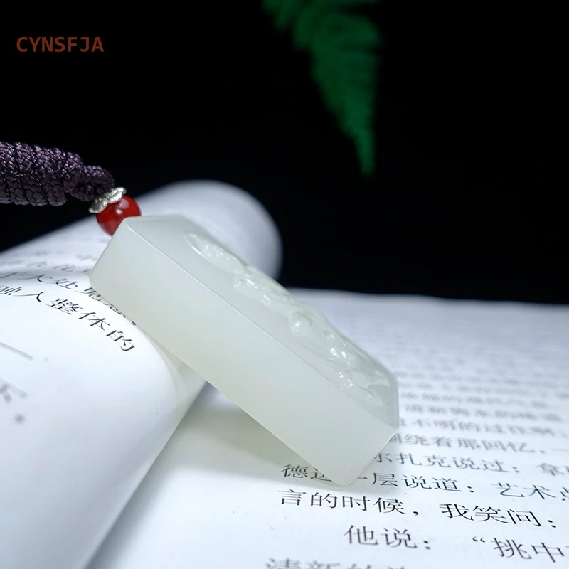 

CYNSFJA New Real Certified Natural Hetian Jade Nephrite Lucky Amulets Guanyin Pendant Hand-carved High Quality Blessing Gifts