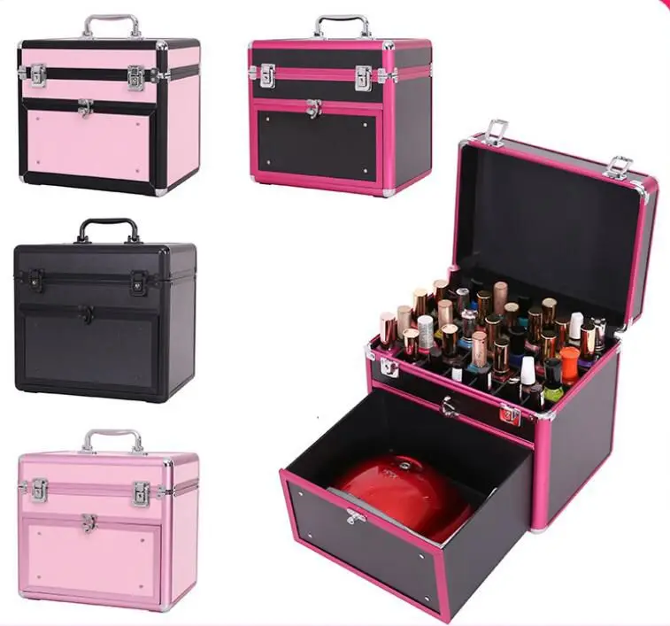 

Women Multilayer Cosmetic Bag Makeup make up organizer bag Beauty Dressing Case Tattoos Nail Tools Storage case Toiletry case