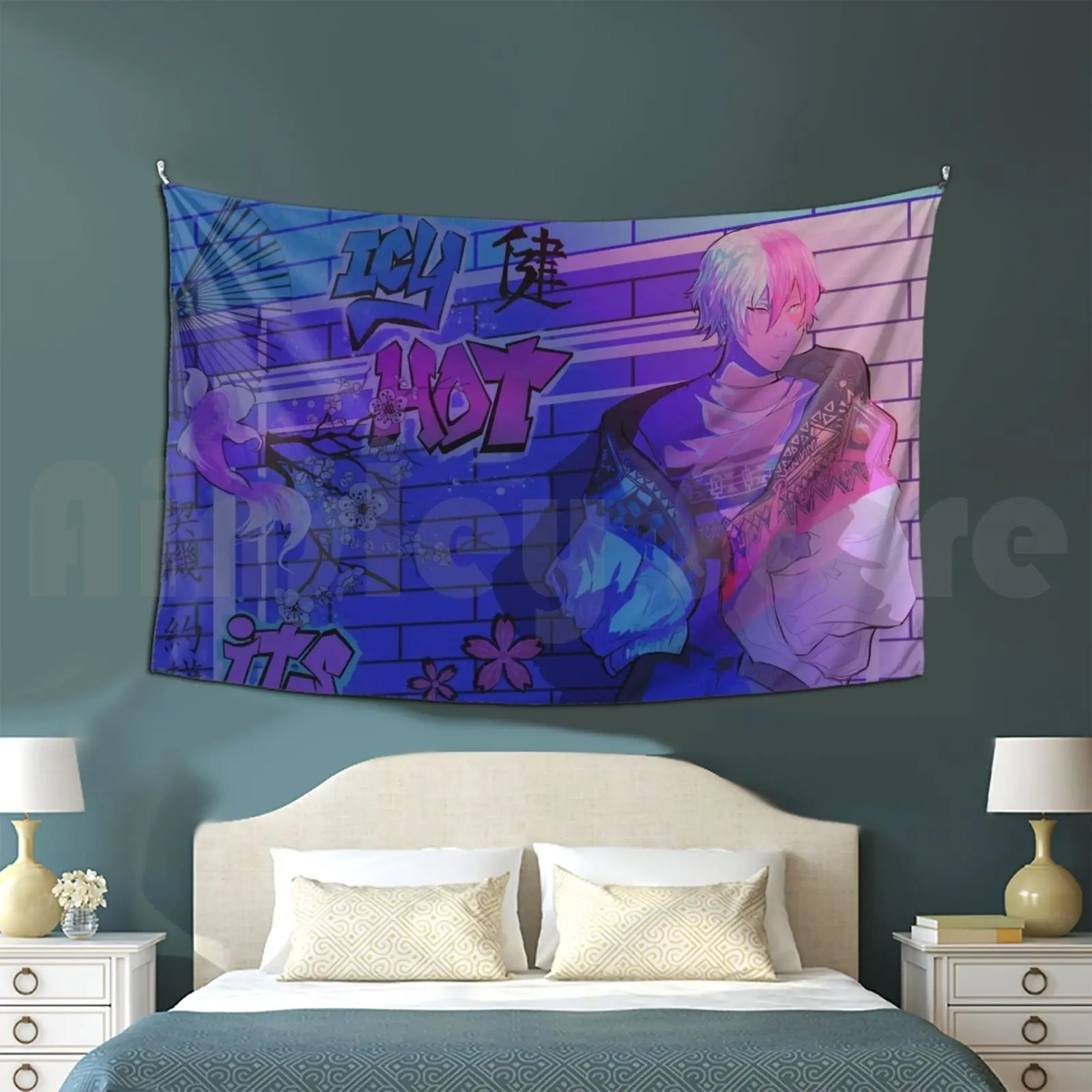 Todoroki-Bnha Customized Tapestry Boku No Hero Academia Todoroki Anime Bnha Deku Manga Mha Shoto All
