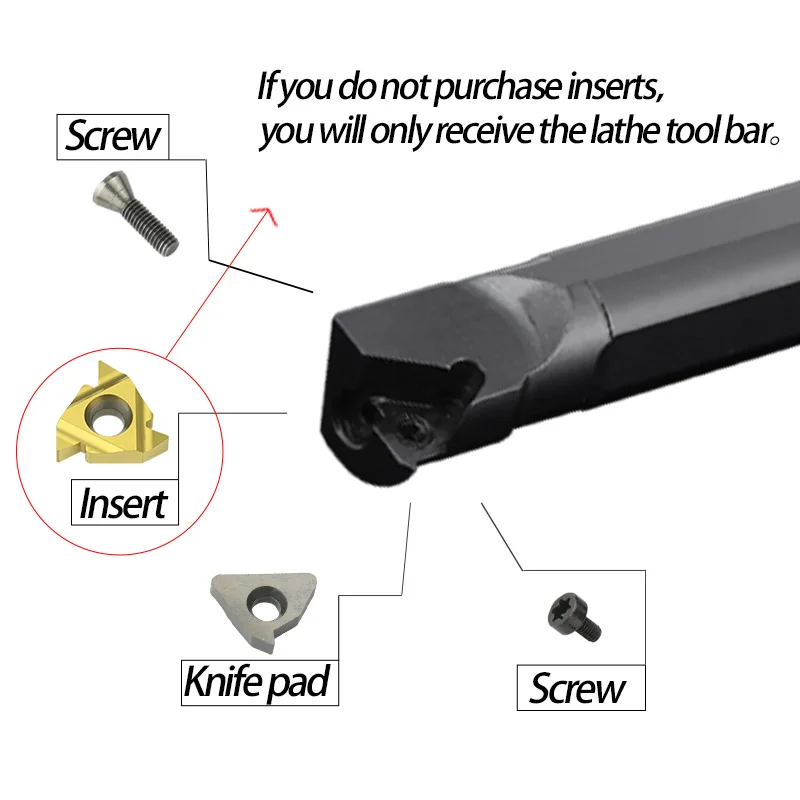 SNR0007K08-B SNR0025S16-B CNC internal thread turning tool bar matched with 08IR/16IR internal thread blade CNC tool