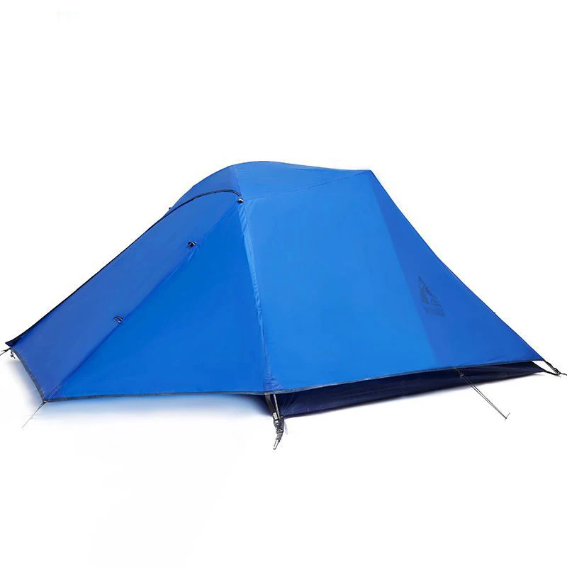 Hewolf Silicone Coated Sun and Cold Protection 3 People Ultralight Aluminum Pole Double Layer Tent Barraca Outdoor Camping