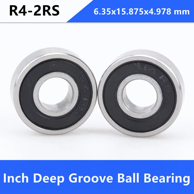 

100/200pcs R4-2RS R4RS R4 2RS RS 1/4" x 5/8" x 0.196" inch bearing Deep Groove Ball bearing Miniature 6.35x15.875x4.978 mm