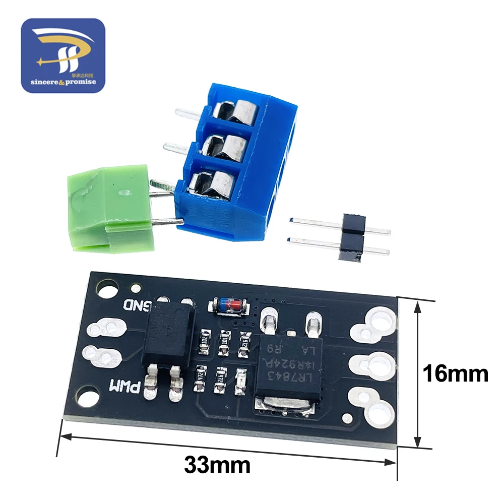 Isolated MOSFET MOS Field Effect Tube Module 3V / 5V FR120N LR7843 D4184 AOD4184 Board Replacement Relay For Arduino and MCU