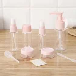 7Pcs/set Portable Travel Refillable Bottle Spray Lotion Cream Storage Bottle Travel Empty Bottle Set Cosmetic Travel Set