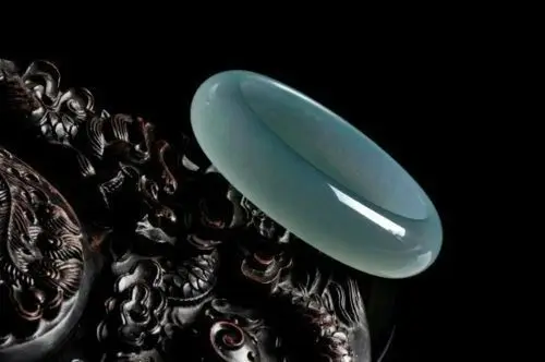 Chinese Natural Grade A Jade Jadeite Bangle blue Bracelet56-62mm