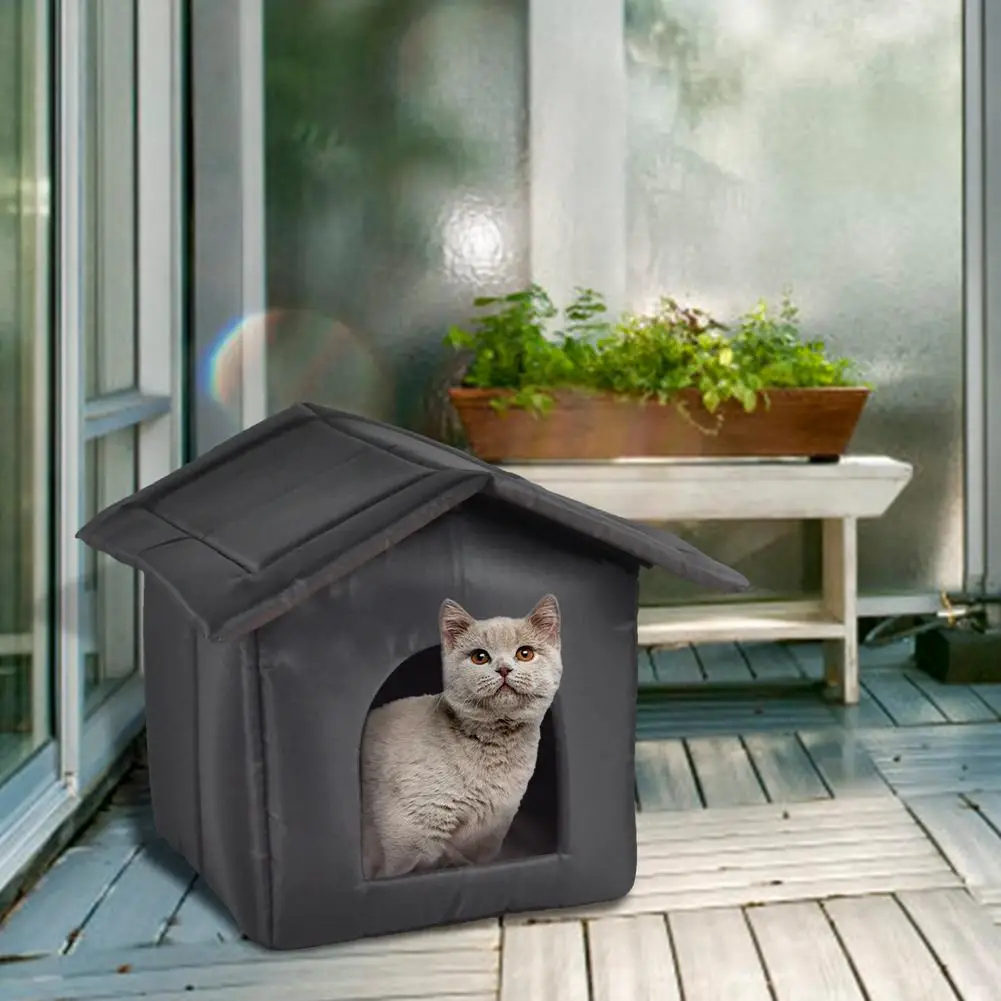 กลางแจ้ง Pet Nest ผ้า Oxford กันน้ำกลางแจ้งสิ่งสกปรกและ Warm Pet House Stray Cat และ Dog Shelter Pet House