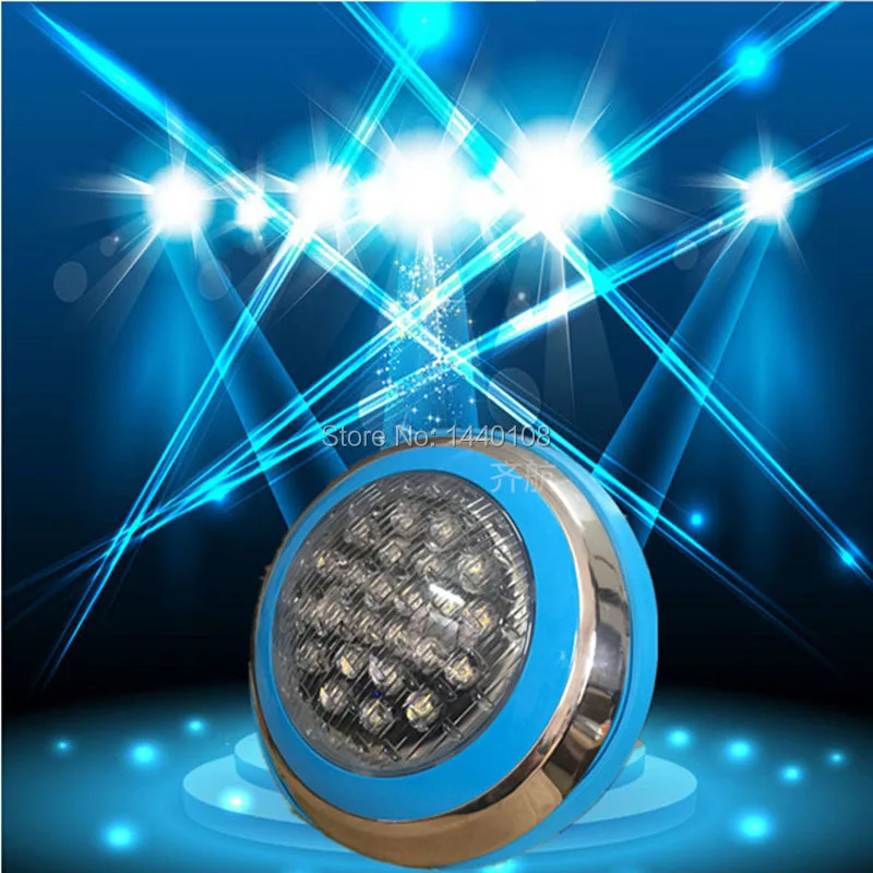 

Outdoor Deep Underwater Lights 24W RGB LED Swimming Pool Light Wall Mounted IP68 For Fountains Ponds Under Water Lamp AC12V