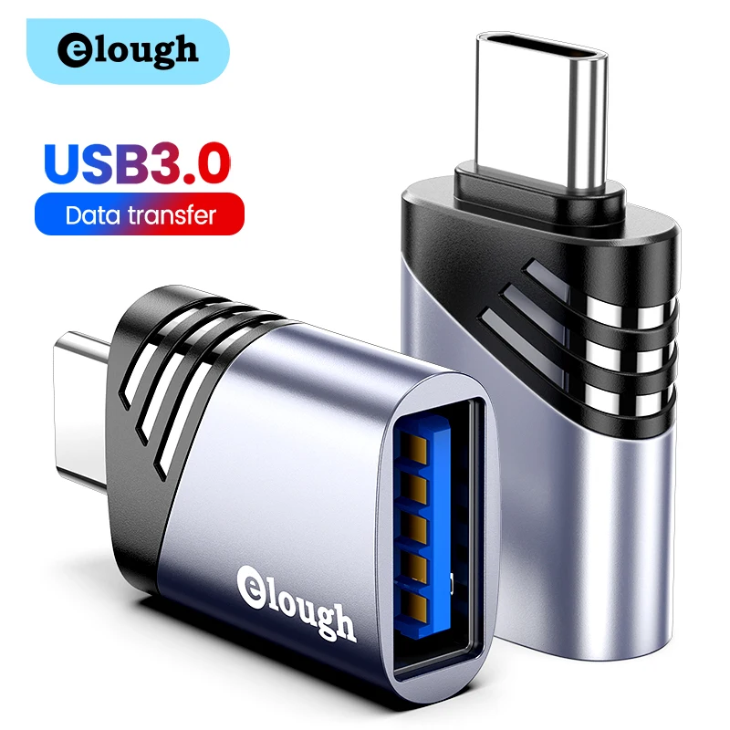 Elough USB Type C OTG Adapter USB C Male To Micro USB Type-C Female Converter For Macbook iPad Samsung S20 POCO USB C OTG Adapt