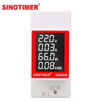 Din Rail Electricity Digital Meter Power Energy Voltmeter Ammeter Watt kWh Reset Power Consumption Wattmeter Monitor AC 50V~300V