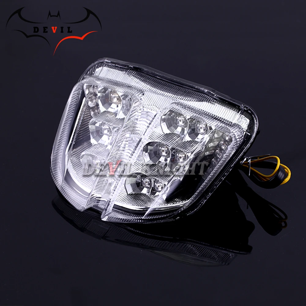 Luz trasera cromada integrada para motocicleta, intermitentes de freno para Suzuki GSXR600, GSXR750, GSXR 600, 750, 2006, 2007, K6