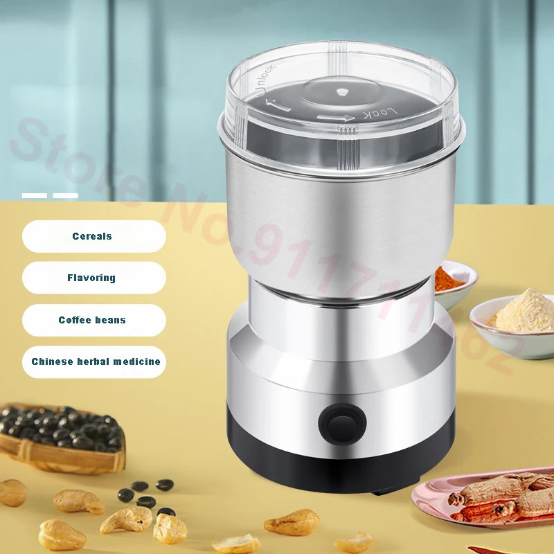 Fine Coffee Grinder 250W Household Mini Electric Powder Grinder Dry Mill Rapid Grinding Spices,Seed,Condiment,Grain