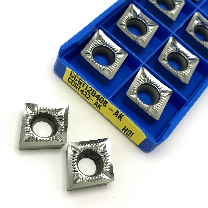 ferramenta de torneamento externo ferramentas de torno de aluminio cnc insercoes de corte de alta qualidade insercao de torneamento ccgt 120408 ccgt120408 ak h01 01