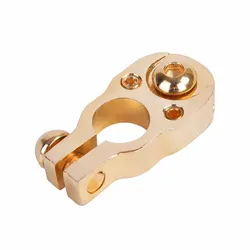 Battery Terminal Pure Brass 15.9 17.5 for Car Truck Bolt Positive and Negatice Pole Brass  24K Gold Car Audio Modified Connector