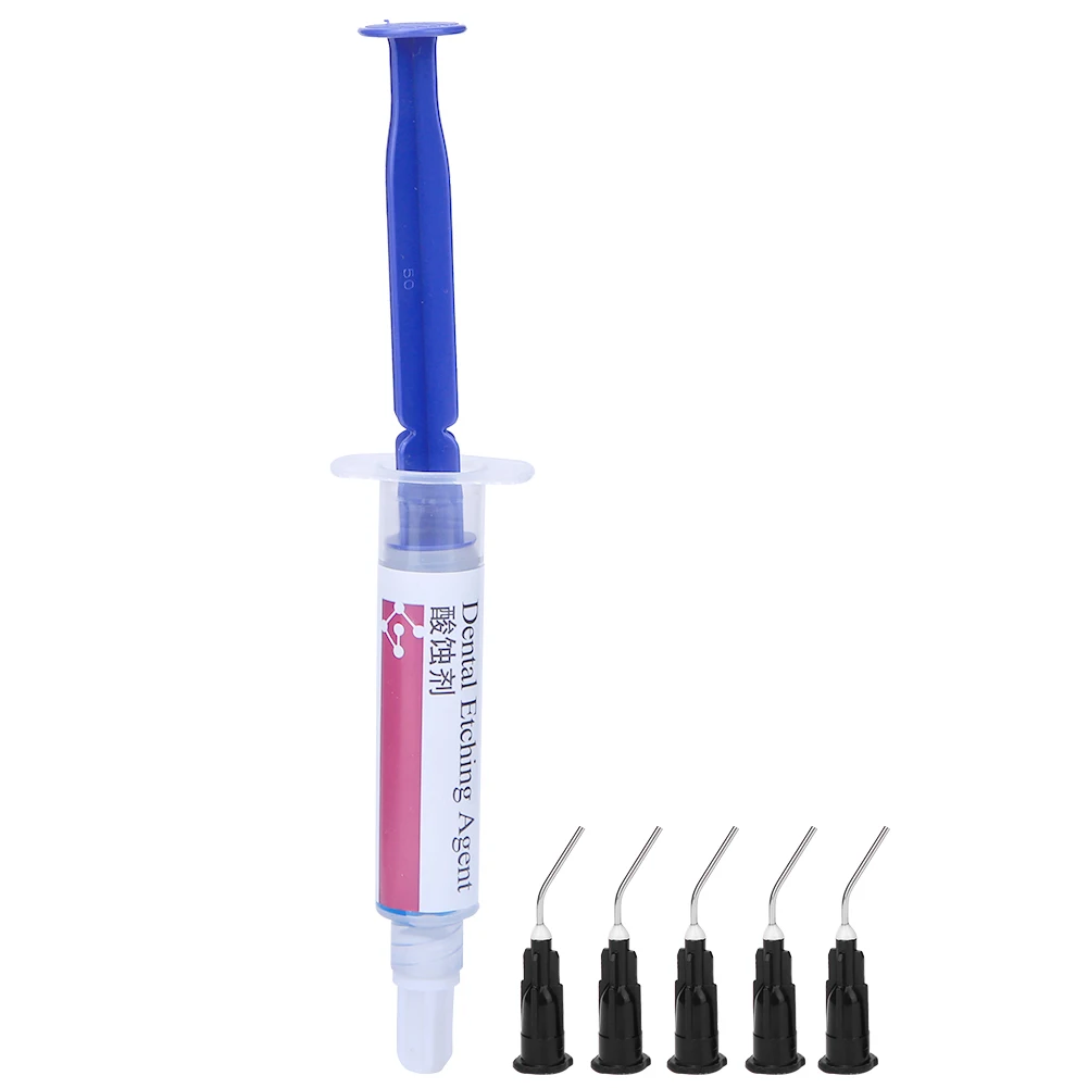 Dental Etching Agent 37% Phosphoric Acid Etch Polymer Thickened Semi-Gel Type Syringe Treat Enamel Dentin Teeth Care Kit Tools