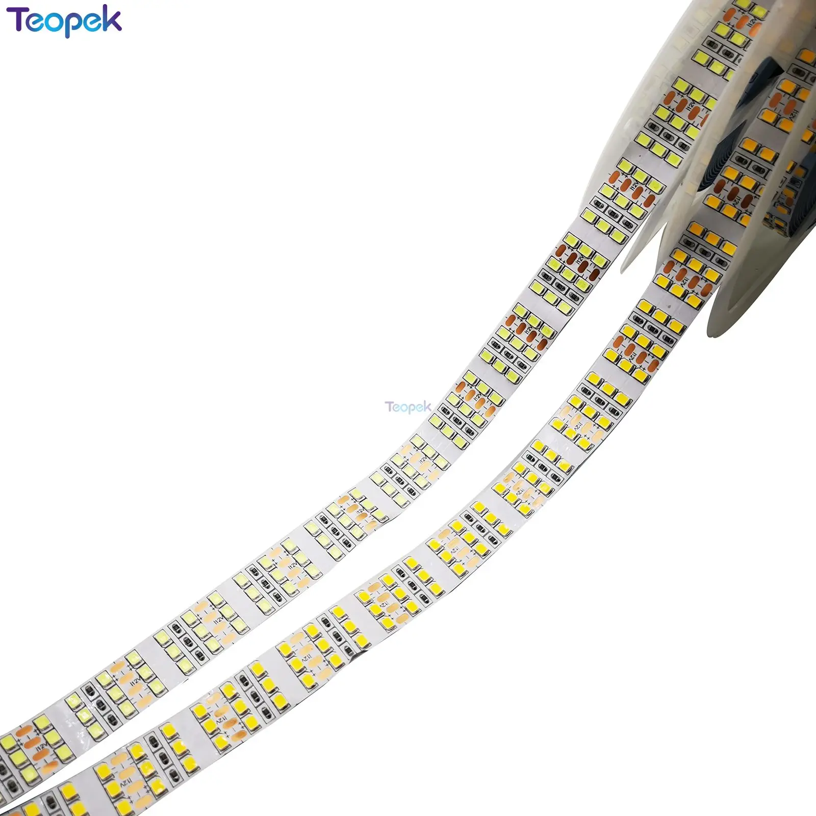 smd 360leds m conduziu a luz de tira 12v 24v 5m 1800led tres fileira flexivel fita conduzida da listra 16 mm pcb decoracao para casa 2835 01