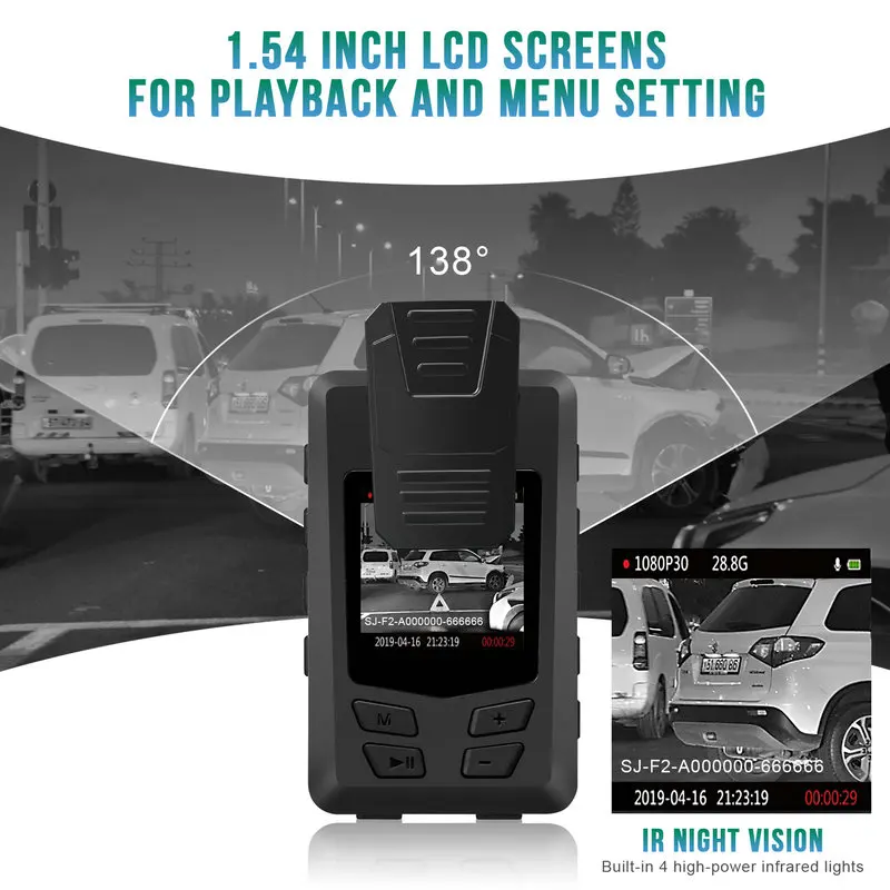 Polizei Kamera 128G HD1080P Tragbare Körper Cam Security Guard Mini Comcorders Nachtsicht DVR Recorder Politie Kamera